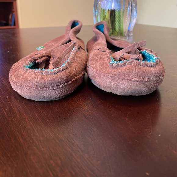Sanuk Lafayette Brown Suede Leather Moccasin - Size 9 - Picture 6 of 12